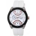 Lancaster Italy Men's Top Up Dual Time White Dial Watch