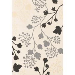 Alexa Euro Modern Ivory Spring Season Floral Rug (2'6 x 8 Runner)