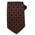 Versace Men's Greek Key Striped Circle Silk Tie