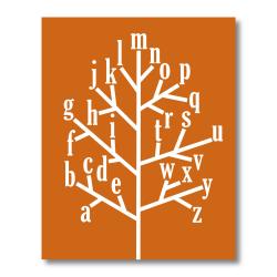 Trendography Prints  'Alphabet Leaves' Graphic Art Print