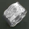 Sterling Silver Cubic Zirconia Flower Ring (India)