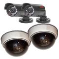 Q-See 4-pack Non-operational Dome and Bullet Cameras