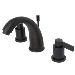 NuvoFusion Goose Neck Widespread Oil Rubbed Bronze Bathroom Faucet.