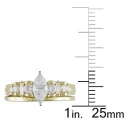 14k Two-tone Gold 4/5ct TDW Diamond Bridal Ring Set (H-I, I1-I2)