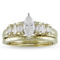 14k Two-tone Gold 4/5ct TDW Diamond Bridal Ring Set (H-I, I1-I2)