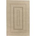 Hand-knotted Kabul Squares Oatmeal Wool Rug (5' x 8')