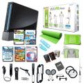 Nintendo Wii Black Ultimate Fit Holiday Bundle with Remote Plus, Wii Fit, 19 Games, and Much More