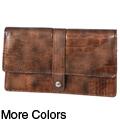 M Collection Women's Alligator Print Clutch Wallet