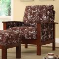 Hills Brown Floral Print Chair