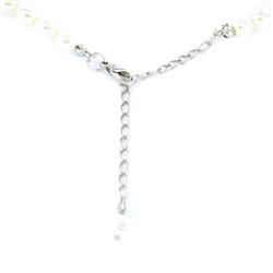Silvertone White Faux Pearl Graduated 16-inch Strand