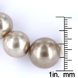 Silvertone Graduated Faux Pearl Bead Necklace