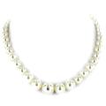 Silvertone White Faux Pearl Graduated 16-inch Strand