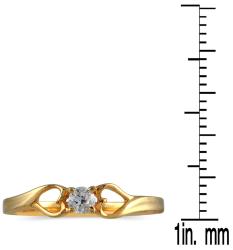 10k Yellow Gold 1/10ct TDW Diamond Promise Ring (I-J, I1-I2)