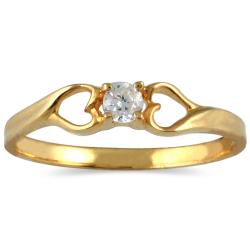 10k Yellow Gold 1/10ct TDW Diamond Promise Ring (I-J, I1-I2)