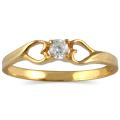 10k Yellow Gold 1/10ct TDW Diamond Promise Ring (I-J, I1-I2)