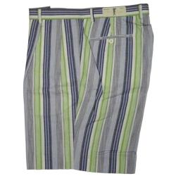 Vardon Men's Light Blue Striped Golf Shorts