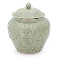 Celadon Ceramic 'Lotus Pond' Jar (Thailand)