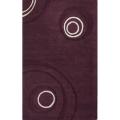 More tips on rug Plum Soft Handmade Alexa Neutrals and Textures Plum Circles Wool Rug (5' x 8')