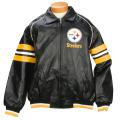Men's Pittsburgh Steelers Pleather Varsity Jacket