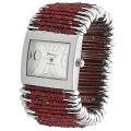 Geneva Women's 'Platinum' Safety Pin Stretch Watch