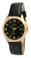 Peugeot Men's Goldtone Leather Strap Watch