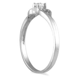 10k White Gold 1/10ct TDW Diamond Promise Ring (I-J, I1-I2)