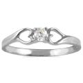 10k White Gold 1/10ct TDW Diamond Promise Ring (I-J, I1-I2)