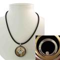Two-tone Germanium Cubic Zirconia Ion Necklace