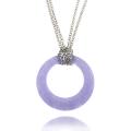 Sterling Silver Jade Circle Necklace