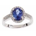 Dyach 14k White Gold Tanzanite and 1/3ct TDW Diamond Ring (I-J, I1-I2)