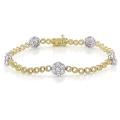14k Two-tone Gold 2 1/2ct TDW Diamond Bracelet (G-H, SI1-SI2)