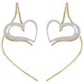 Goldfill and Sterling Silver Heart Spiral Earrings
