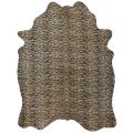 Hand-picked Alexa Baby Tiger Gold Cowhide Leather Rug (5' x 7')