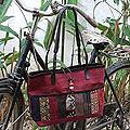 Cotton 'Hill Tribe Chic In Burgundy' Medium Shoulder Bag (Thailand)