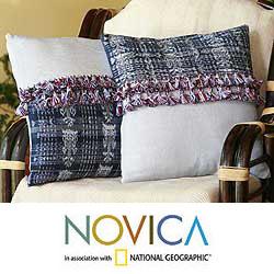 Set of 2 Cotton 'Love Dance' Cushion Covers (Guatemala)