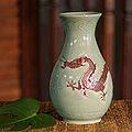 Ceramic 'Dragon Mystery' Celadon Vase (Thailand)