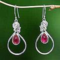 Sterling Silver 'Glow Of Love' Tourmaline Earrings (Indonesia)