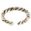 Two-tone Sterling Silver Twisted Toe Ring