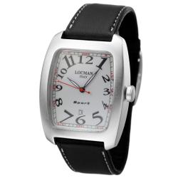 Locman Women's 'Tonneau' Aluminum Leather Quartz Watch