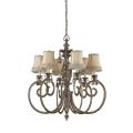 Mardis Gras 6-light Antique Pewter Chandelier