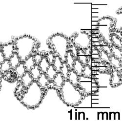 14k White Gold Sparkle Crochet Bracelet