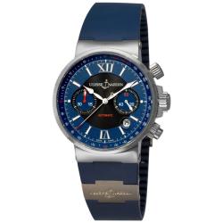 Ulysse Nardin Men's 'Maxi Marine Chronograph' Blue Rubber Strap Watch