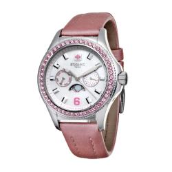 Zodiac Women's 'Air Dragon' Stainless Steel and Leather Quartz Watch