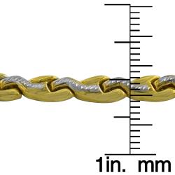 10k Two-tone Gold Stampato Wave Necklace