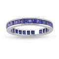 14k White Gold Sapphire Full Eternity Ring