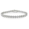 18k White Gold 13 7/8ct TDW Diamond Tennis Bracelet (G-H, I1-I2)