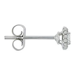 18k White Gold 1/3ct TDW Diamond Cluster Earrings (G-H, I1-I2)