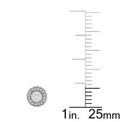 18k White Gold 1/3ct TDW Diamond Cluster Earrings (G-H, I1-I2)