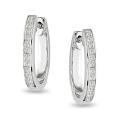 14k White Gold 1ct TDW Diamond Hoop Earrings (G-H, I1-I2)