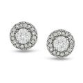 18k White Gold 1/3ct TDW Diamond Cluster Earrings (G-H, I1-I2)